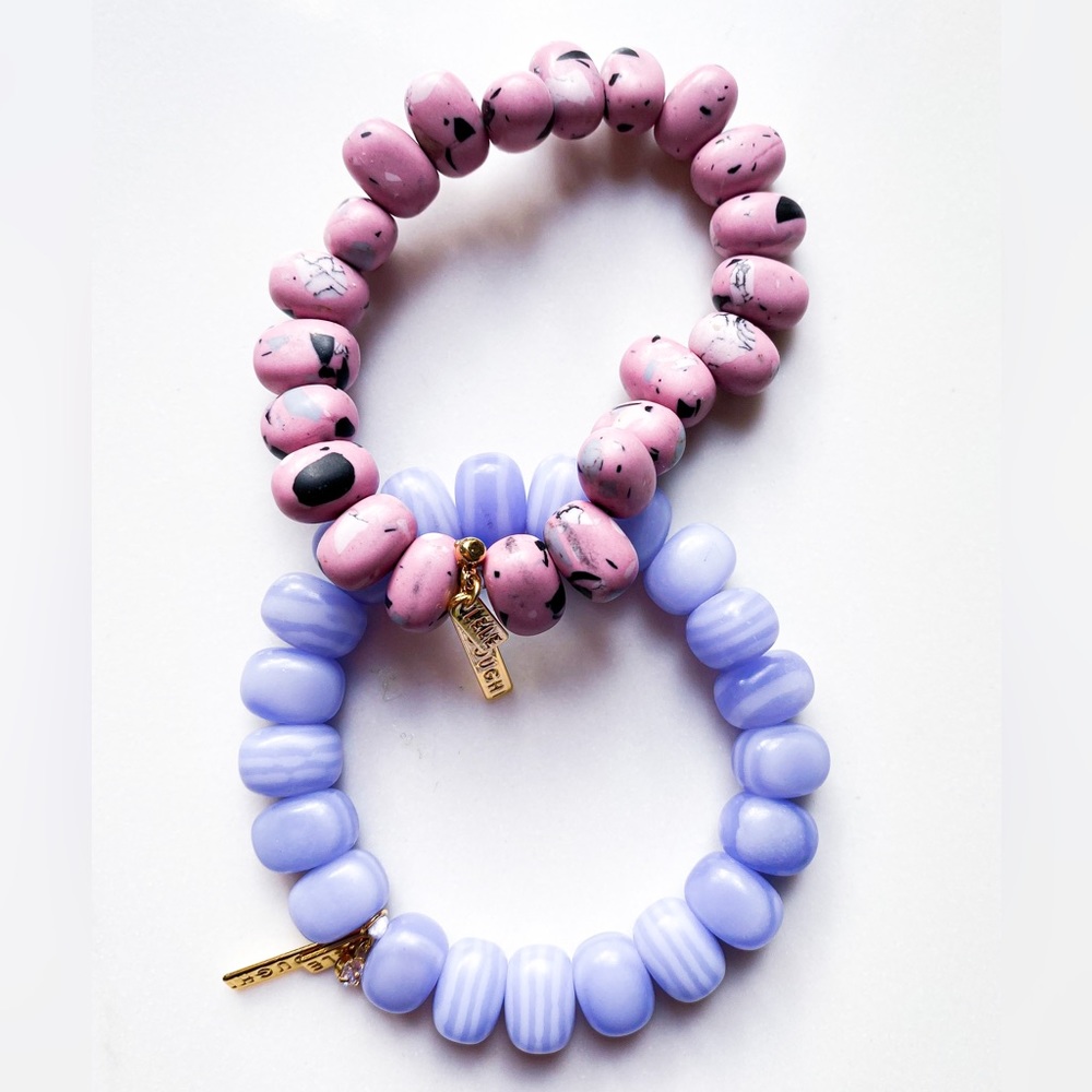 Lele Sadoughi Jellybean Stone Bracelet Set